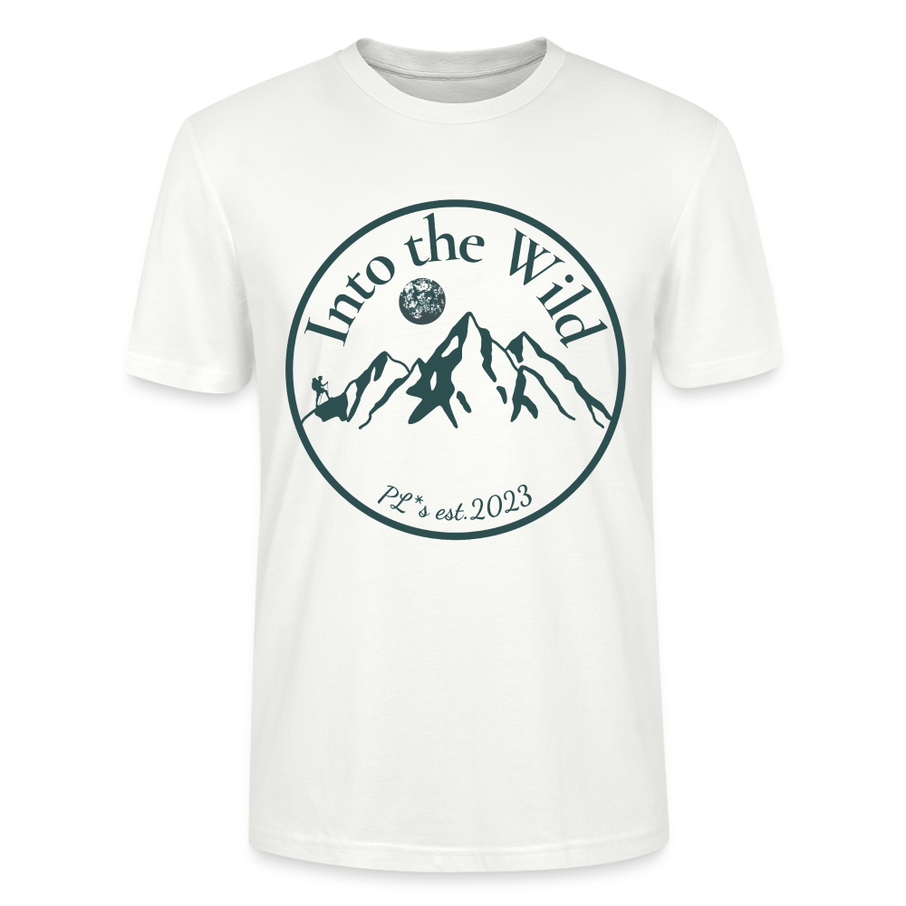 Unisex Herren Damen Bio T-Shirt - INTO THE WILD - Weiß