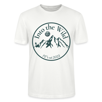 Unisex Herren Damen Bio T-Shirt - INTO THE WILD - Weiß