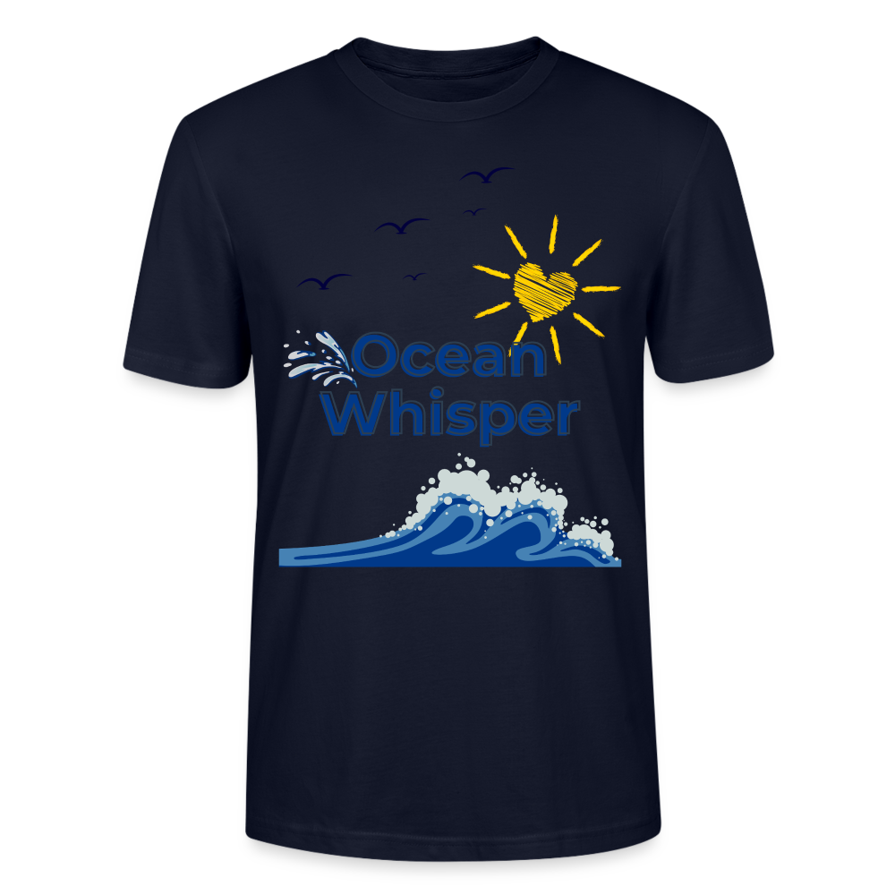 Unisex Herren Damen Bio T-Shirt - OCEAN WHISPER - Navy