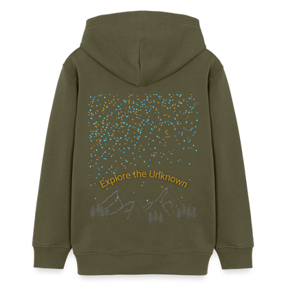 Teenager Bio-Hoodie - EXPLORE THE UNKNOWN - Khaki