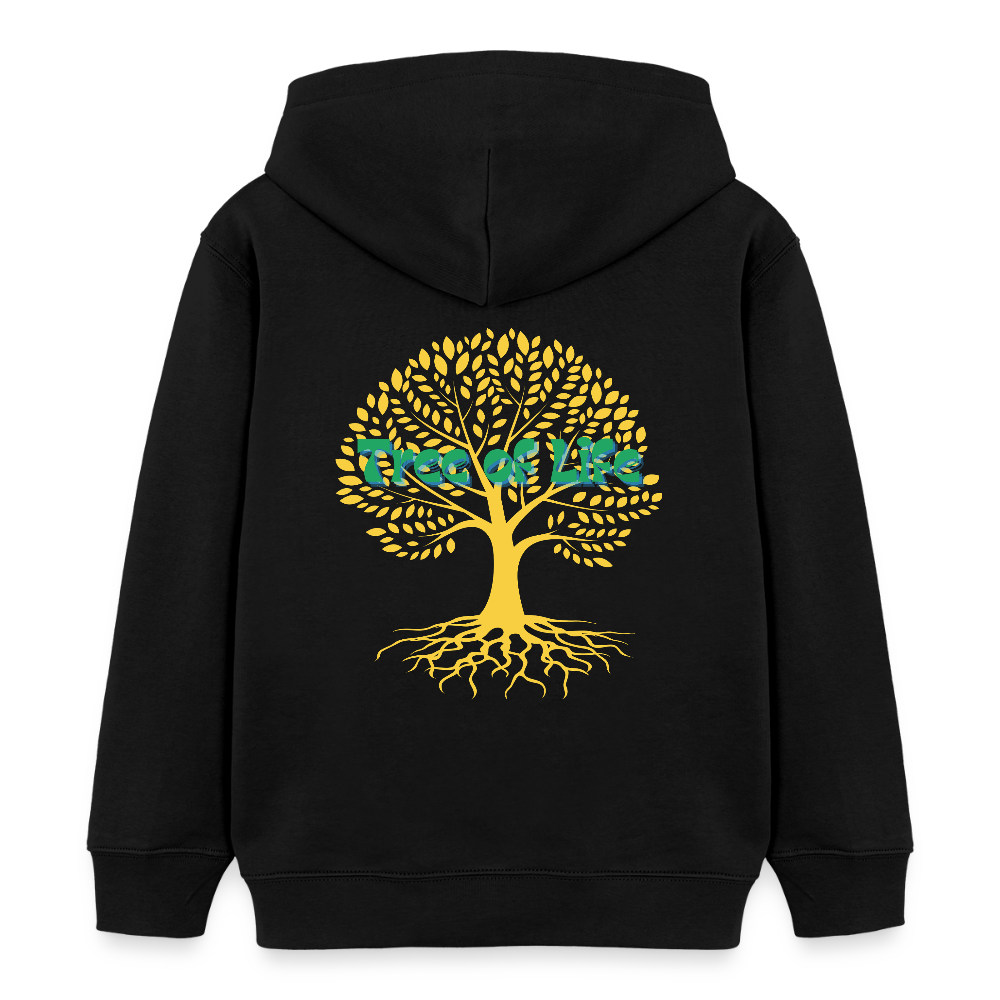 Kinder Bio-Hoodie - TREE OF LIFE - Schwarz