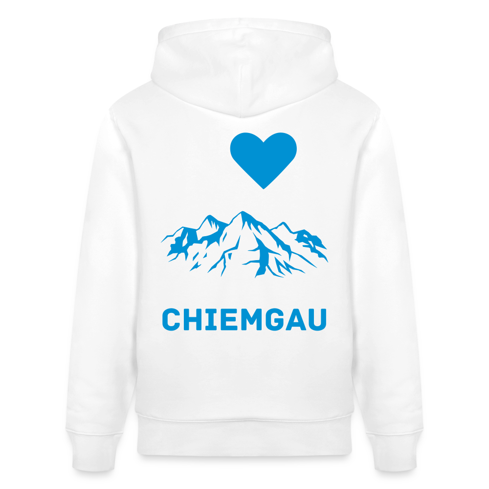 Unisex Herren Damen Bio-Hoodie - I LOVE CHIEMGAU - Weiß