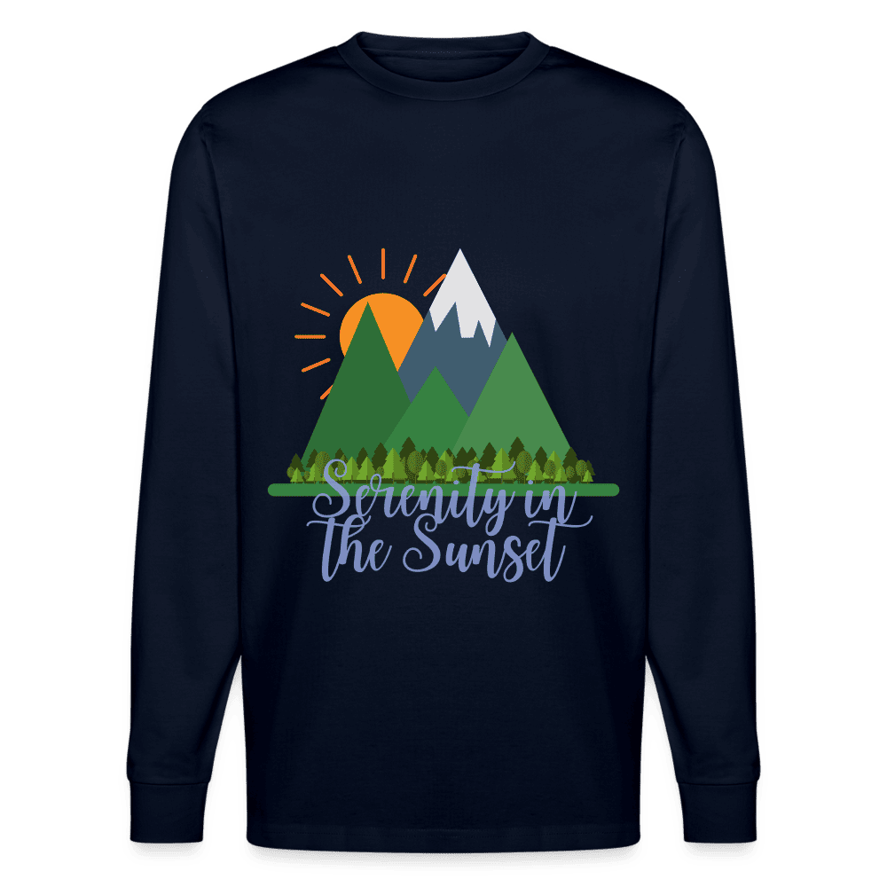 Unisex Herren Damen Bio-Langarmshirt - SERENITY IN THE SUNSET