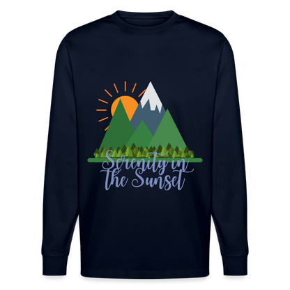 Unisex Herren Damen Bio-Langarmshirt - SERENITY IN THE SUNSET