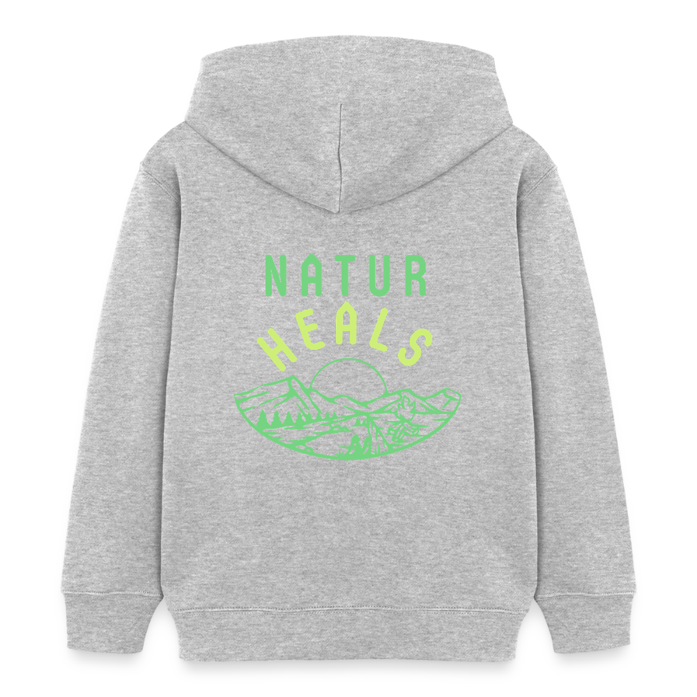 Kinder Bio-Hoodie - NATUR HEALS - Grau meliert