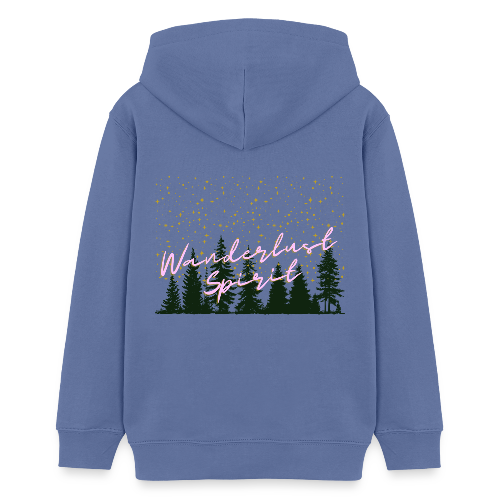 Teenager Bio-Hoodie - WANDERLUST SPIRIT - Blau