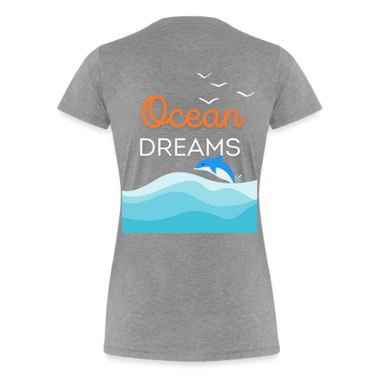 Frauen Premium Bio T-Shirt - OCEAN DREAMS - Grau meliert