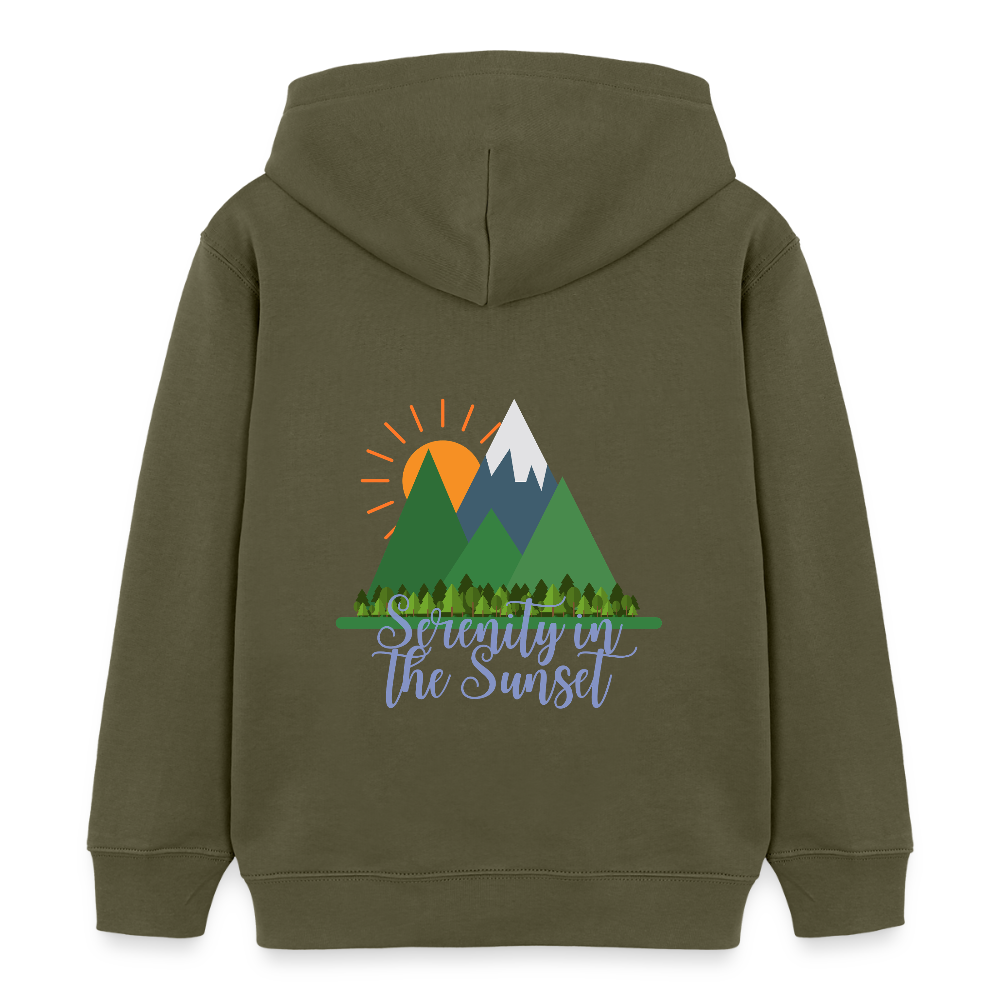 Kinder Bio-Hoodie - SERENITY IN THE SUNSET - Khaki