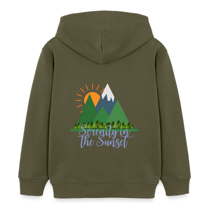 Kinder Bio-Hoodie - SERENITY IN THE SUNSET - Khaki