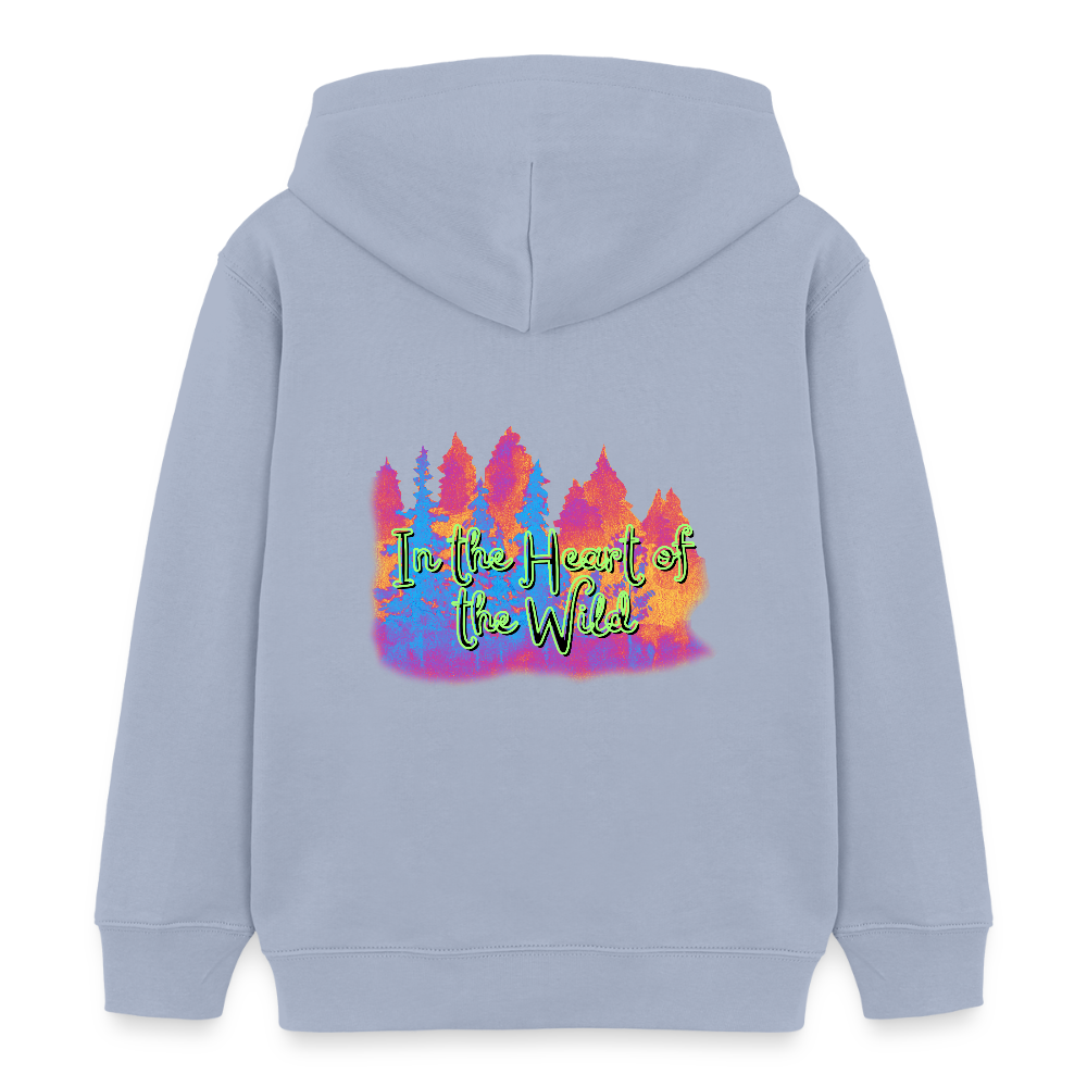 Kinder Bio-Hoodie - IN THE HEART OF THE WILD 2 - Lavendel-Violett