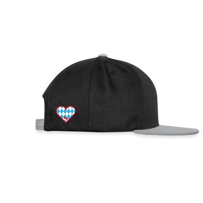 Snapback Cap - I LOVE CHIEMGAU - versch. Farben - Schwarz/Grau