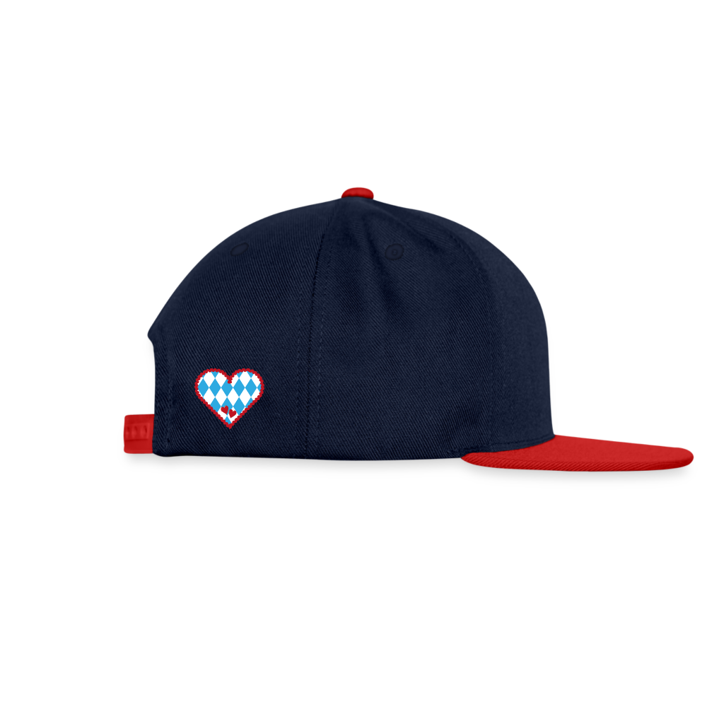 Snapback Cap - I LOVE CHIEMGAU - versch. Farben - Navy/Rot