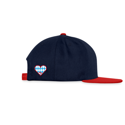 Snapback Cap - I LOVE CHIEMGAU - versch. Farben - Navy/Rot