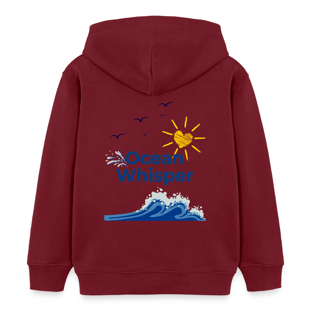 Kinder Bio-Hoodie - OCEAN WHISPER - Burgunderrot