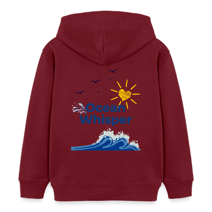 Kinder Bio-Hoodie - OCEAN WHISPER - Burgunderrot