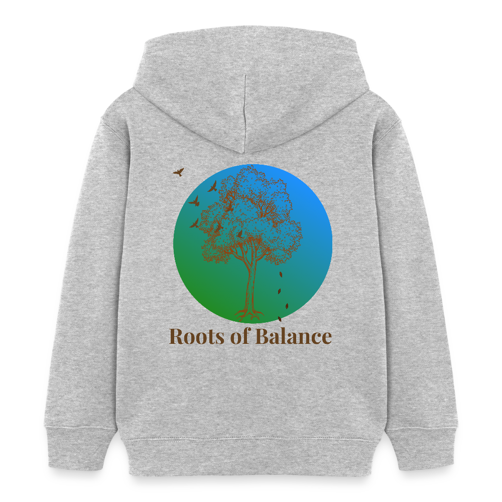 Kinder Bio-Hoodie - ROOTS OF BALANCE - Grau meliert