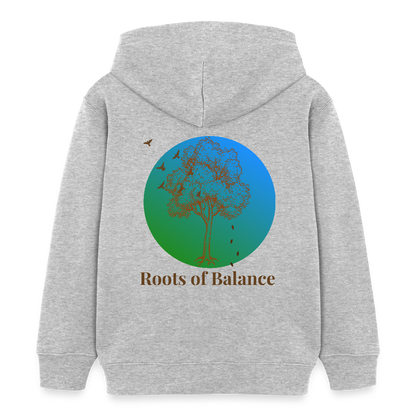 Kinder Bio-Hoodie - ROOTS OF BALANCE - Grau meliert