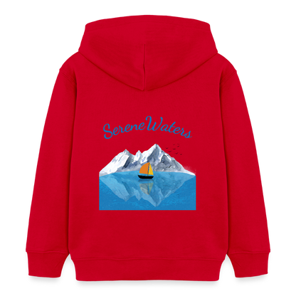 Kinder Bio-Hoodie - SERENE WATERS - Rot