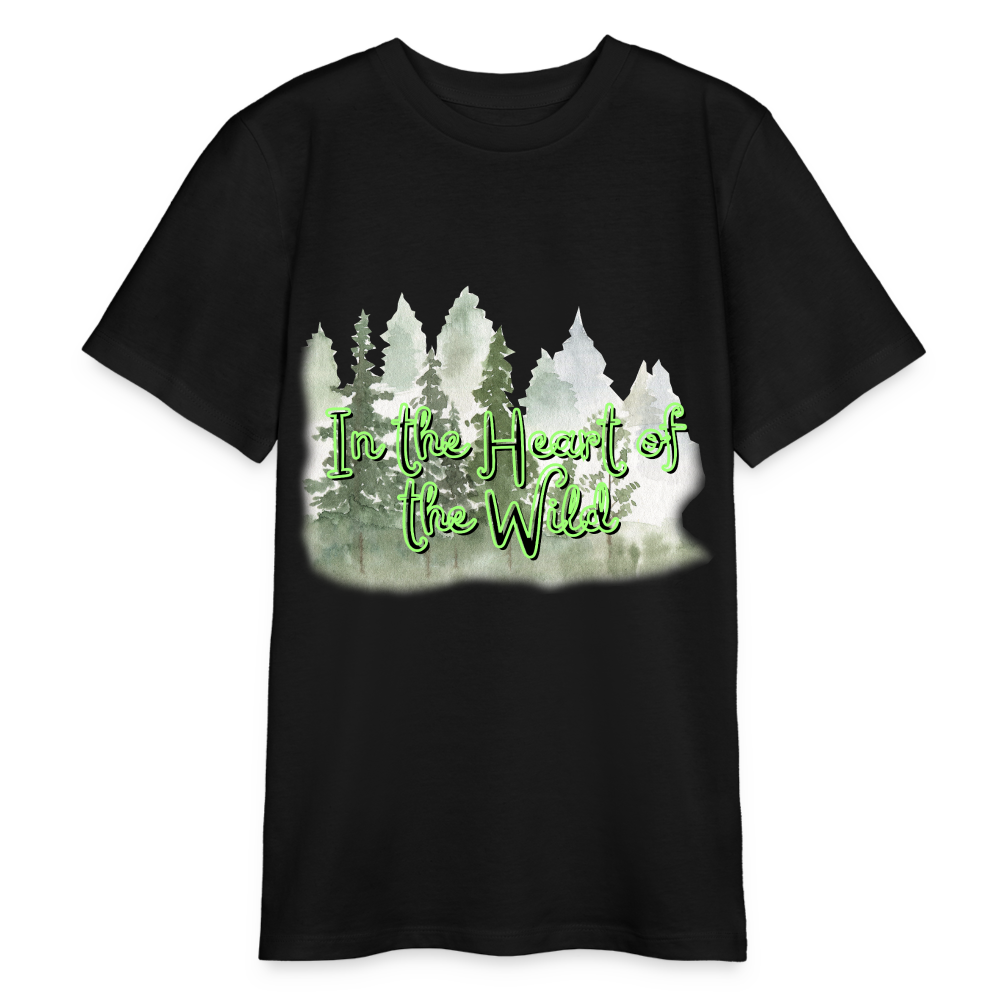 Bio Teenager T-Shirt - IN THE HEART OF THE WILD - Schwarz