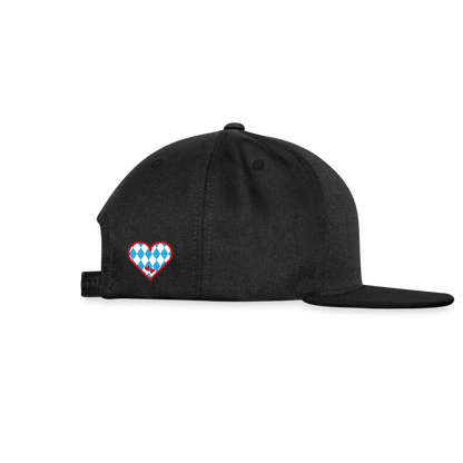 Snapback Cap - I LOVE CHIEMGAU - versch. Farben - Schwarz/Schwarz