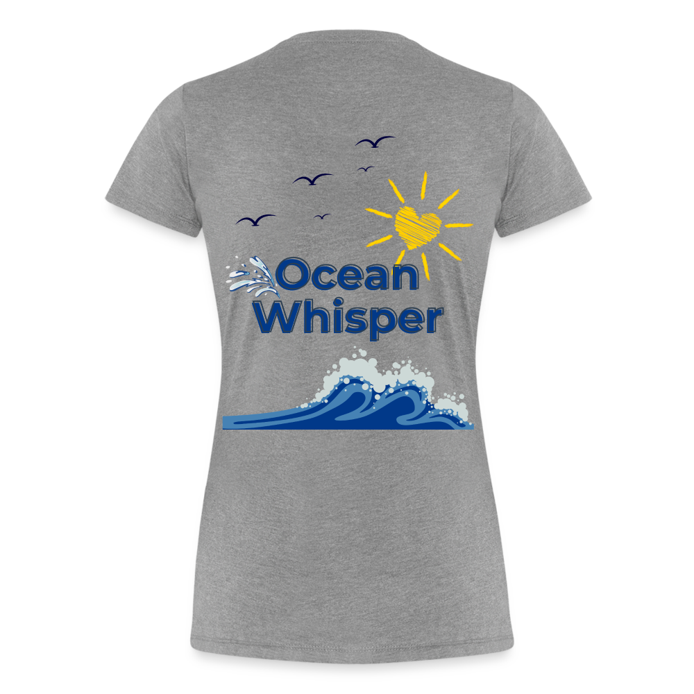 Frauen Premium Bio T-Shirt - OCEAN WHISPER - Grau meliert