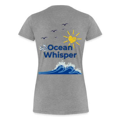 Frauen Premium Bio T-Shirt - OCEAN WHISPER - Grau meliert