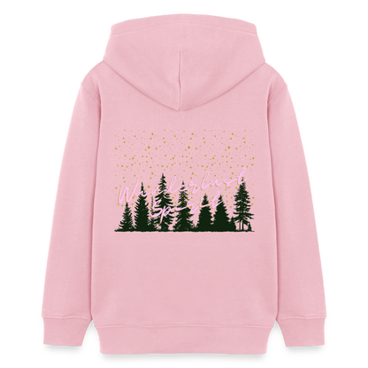 Teenager Bio-Hoodie - WANDERLUST SPIRIT - Hellrosa