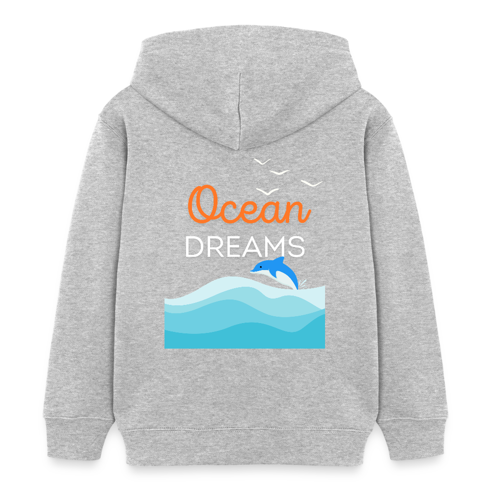 Kinder Bio-Hoodie - OCEAN DREAMS - Grau meliert