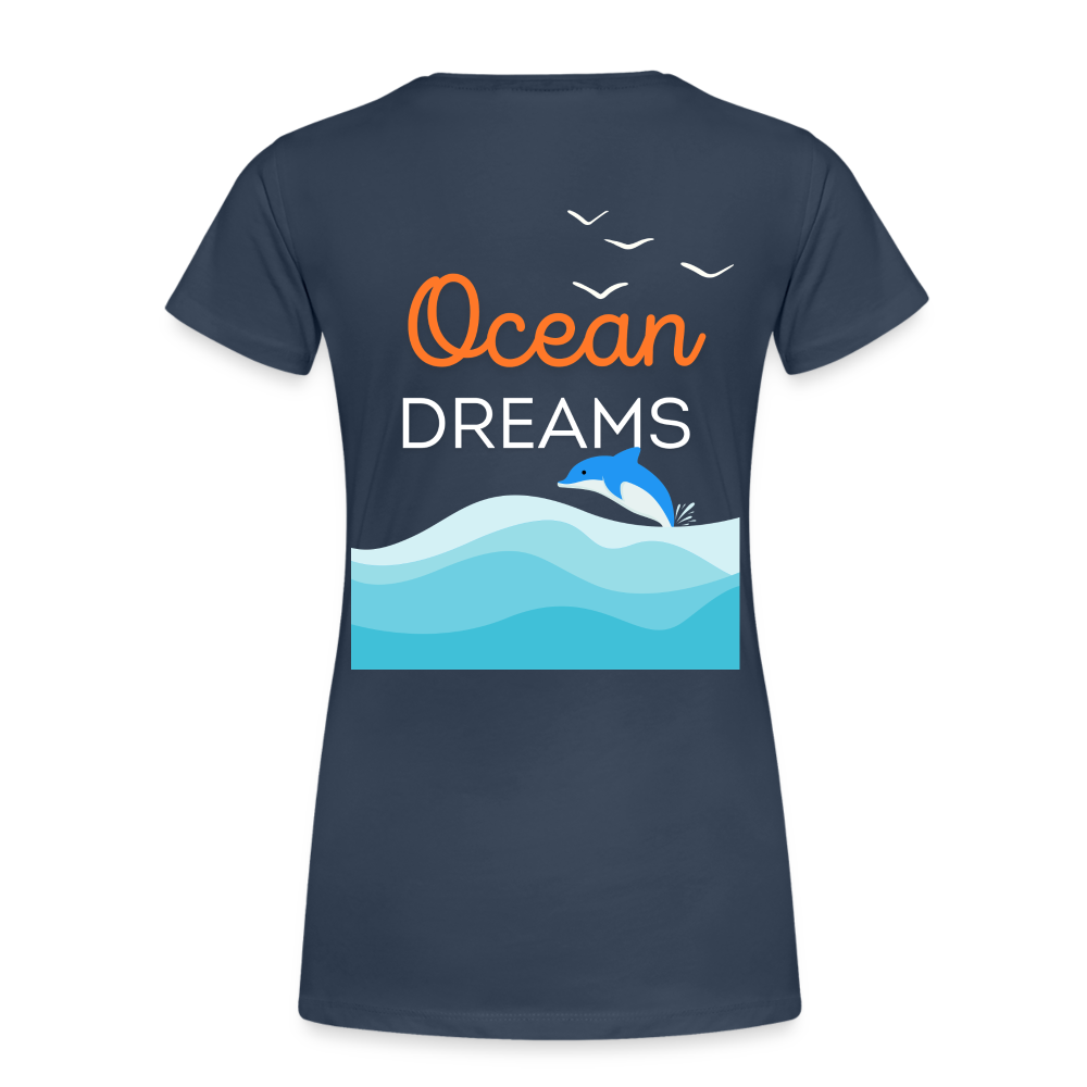 Frauen Premium Bio T-Shirt - OCEAN DREAMS - Navy