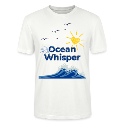 Unisex Herren Damen Bio T-Shirt - OCEAN WHISPER - Weiß