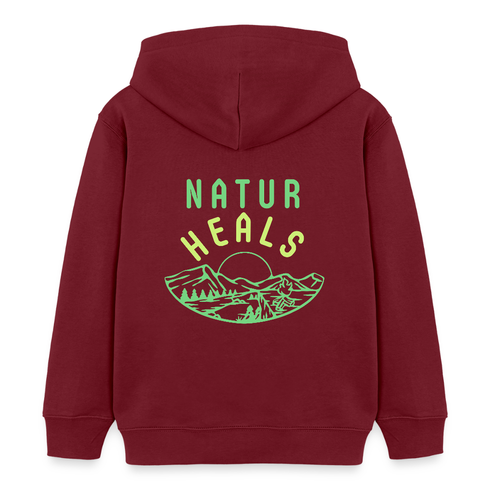 Kinder Bio-Hoodie - NATUR HEALS - Burgunderrot