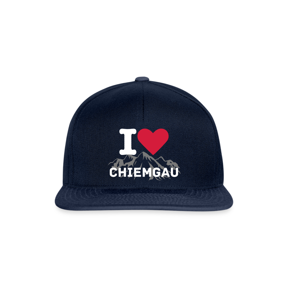 Snapback Cap - I LOVE CHIEMGAU - versch. Farben - Navy/Navy