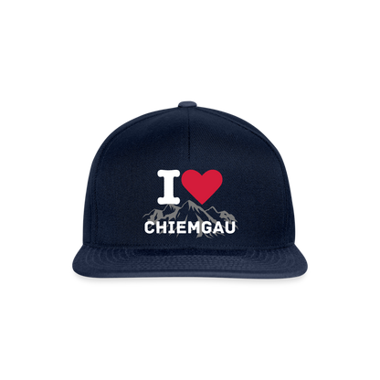 Snapback Cap - I LOVE CHIEMGAU - versch. Farben - Navy/Navy