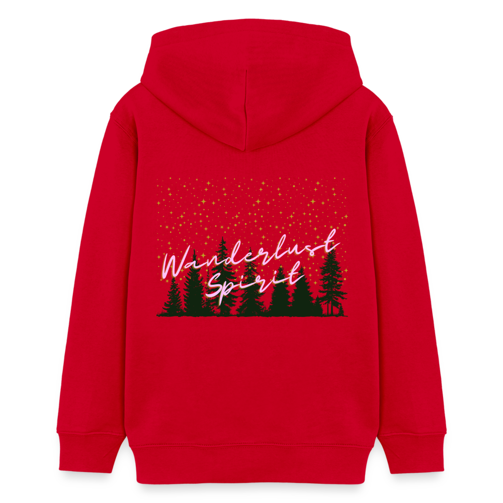 Teenager Bio-Hoodie - WANDERLUST SPIRIT - Rot