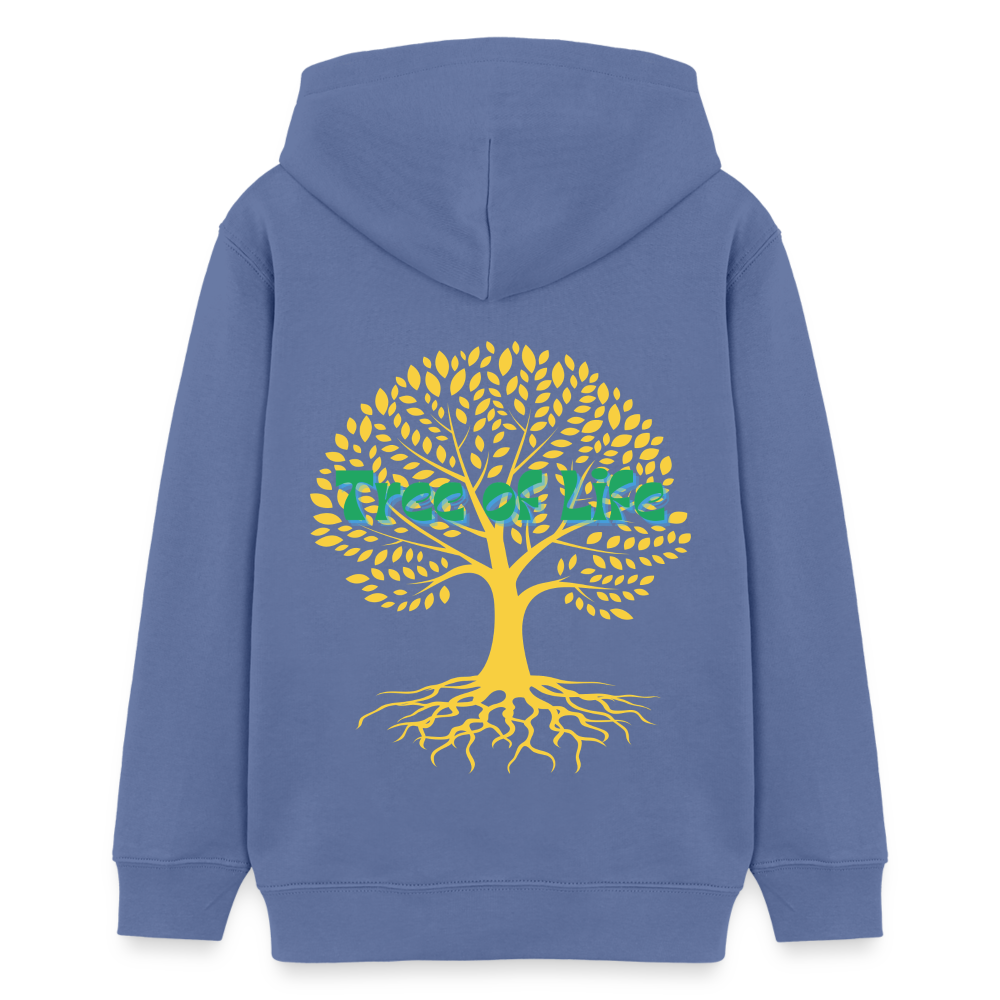 Teenager Bio-Hoodie - TREE OF LIFE - Blau