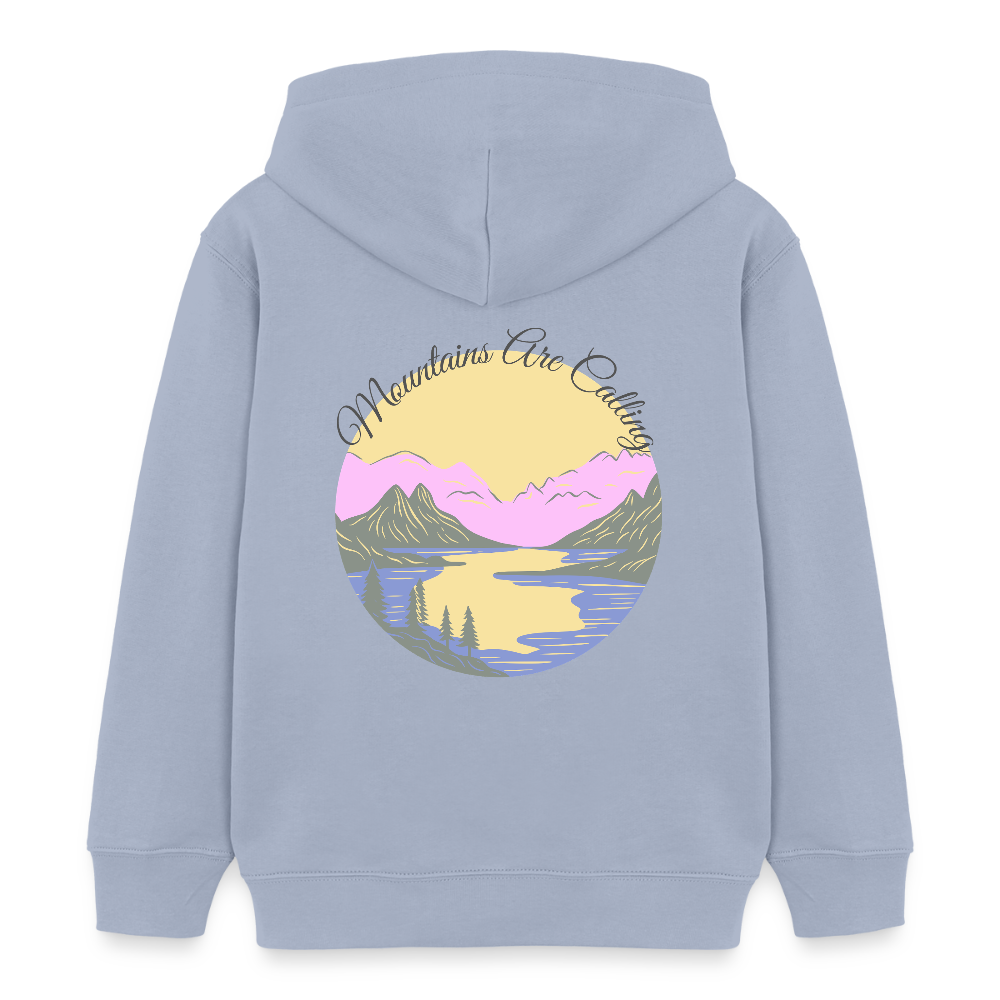 Kinder Bio-Hoodie - MOUNTAINS ARE CALLING - Lavendel-Violett