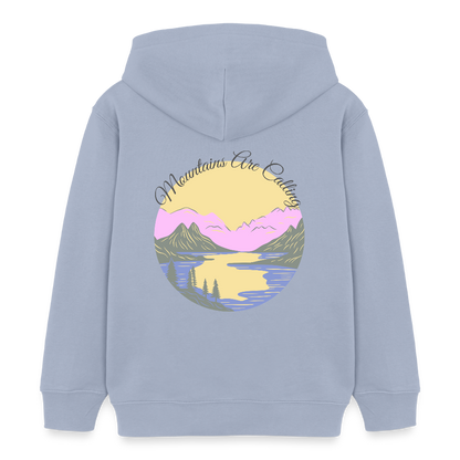 Kinder Bio-Hoodie - MOUNTAINS ARE CALLING - Lavendel-Violett