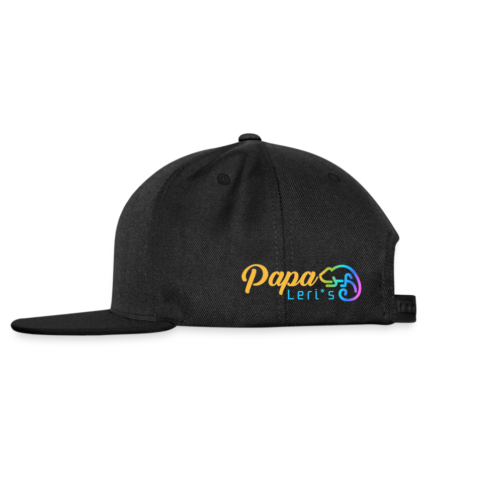 Snapback Cap- KROKO POWER - versch. Farben - Schwarz/Schwarz