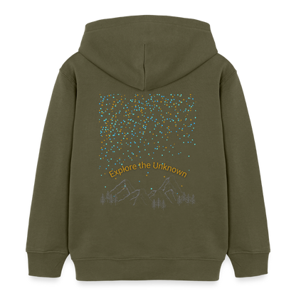 Kinder Bio-Hoodie - EXPLORE THE UNKNOWN - Khaki