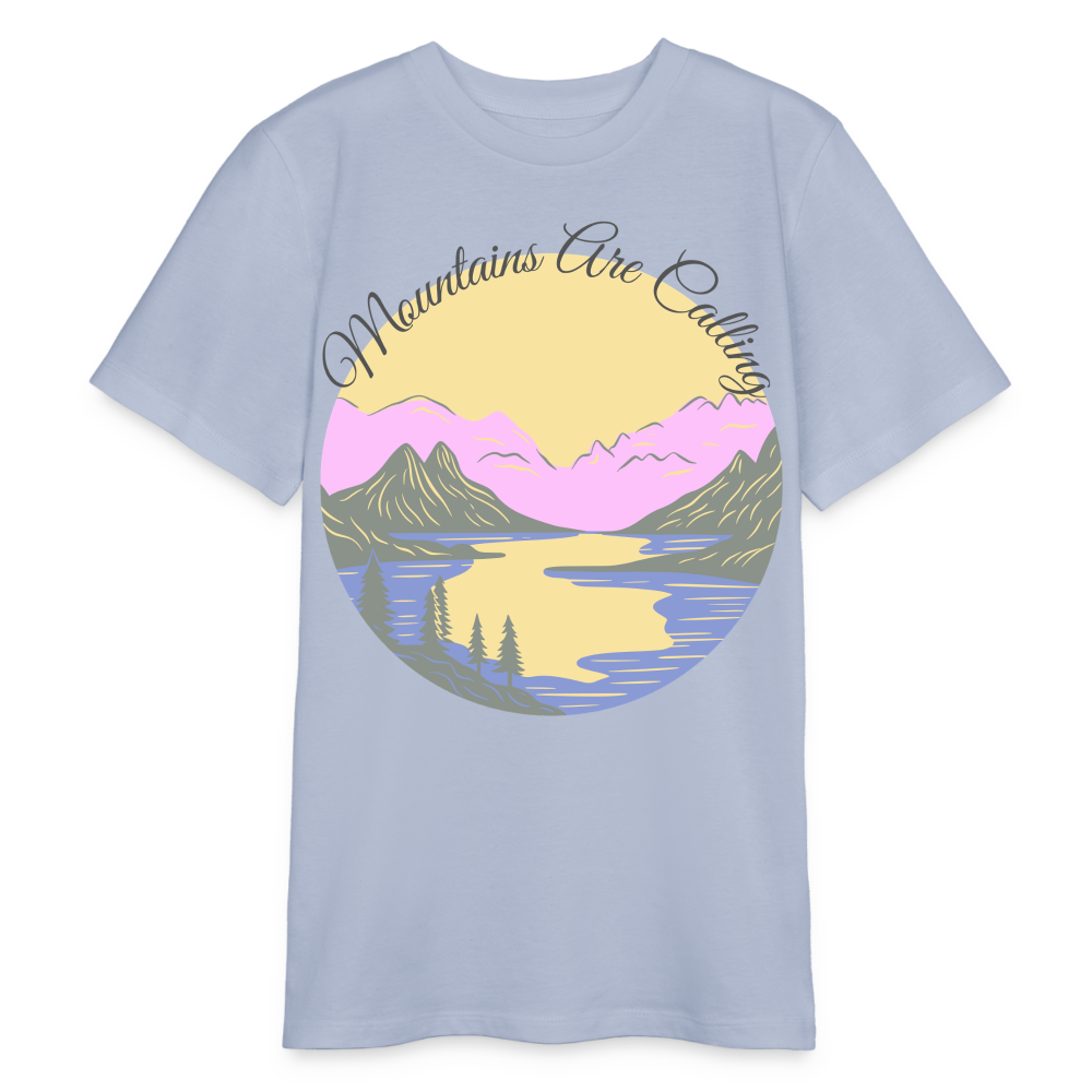 Bio Teenager T-Shirt - MOUNTAINS ARE CALLING - Lavendel-Violett