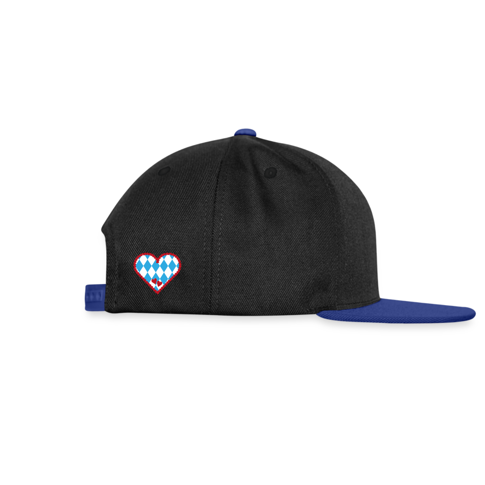 Snapback Cap - I LOVE CHIEMGAU - versch. Farben - Schwarz/Königsblau