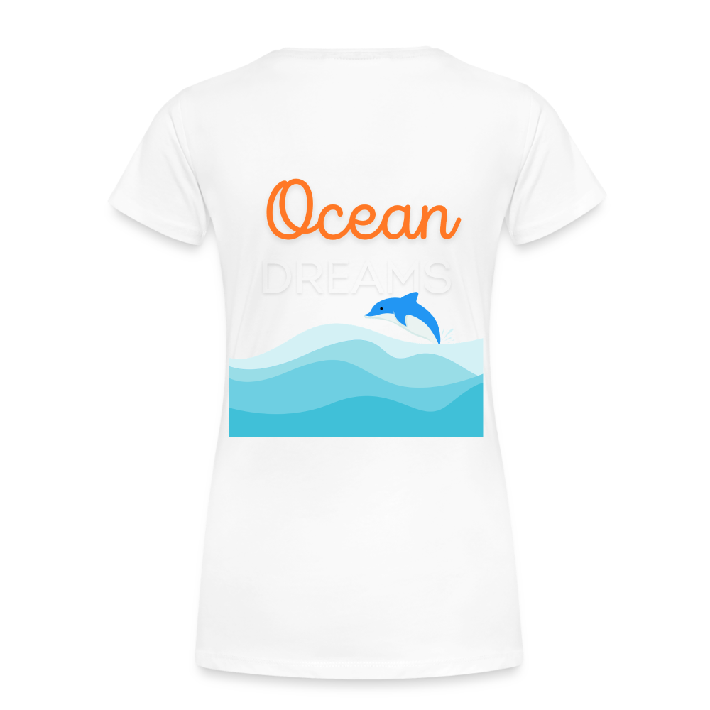 Frauen Premium Bio T-Shirt - OCEAN DREAMS - Weiß