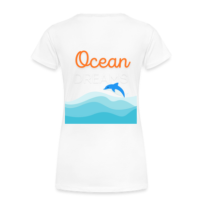 Frauen Premium Bio T-Shirt - OCEAN DREAMS - Weiß