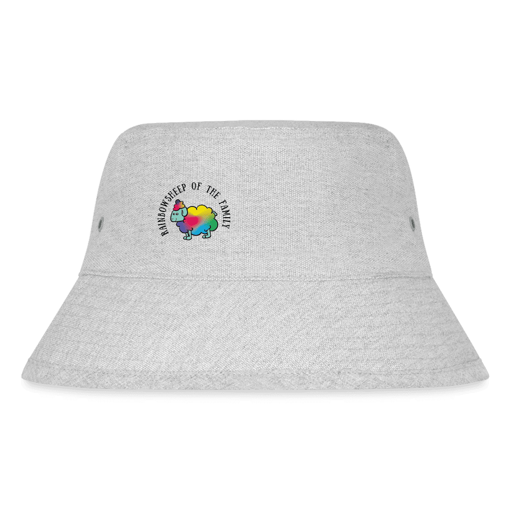 Bequemer und nachhaltiger Bucket Hat mit buntem Regenbogenschaf-Motiv