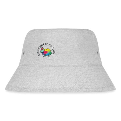 Bequemer und nachhaltiger Bucket Hat mit buntem Regenbogenschaf-Motiv