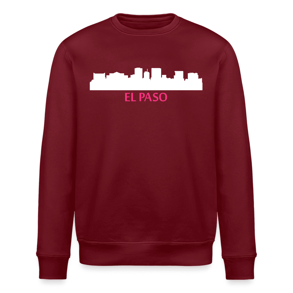 Bio-Baumwolle Herren Sweatshirt El Paso, modern und nachhaltig in Burgunderrot