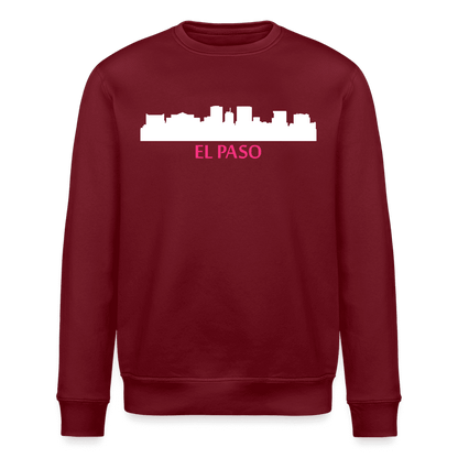 Bio-Baumwolle Herren Sweatshirt El Paso, modern und nachhaltig in Burgunderrot