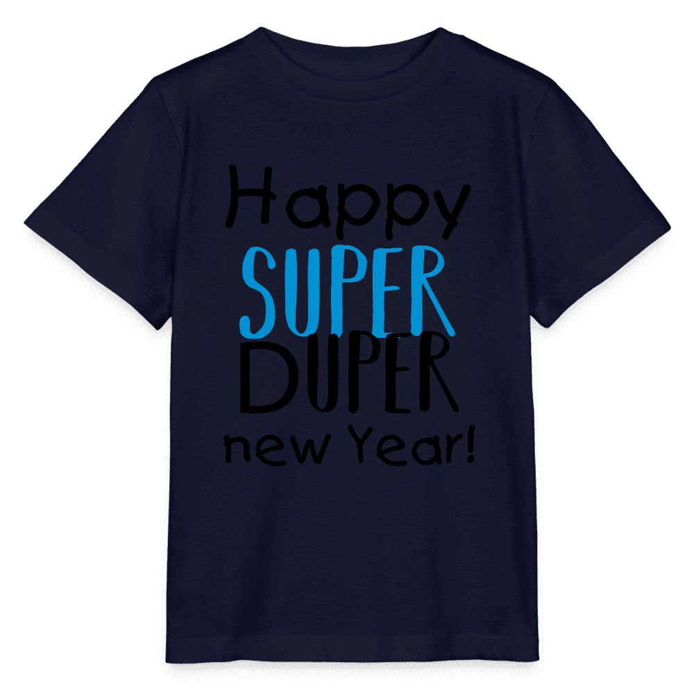 Bio-Baumwolle Kinder-T-Shirt New Year Edition in Navy