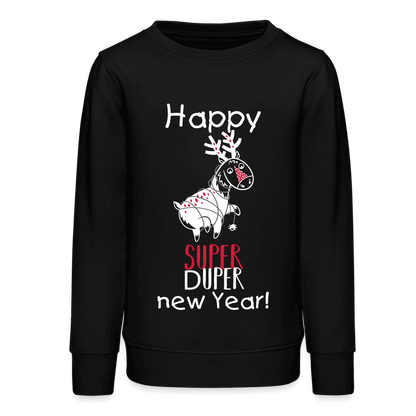 Bio-Baumwolle Sweatshirt New Year Edition in Schwarz für Jugendliche