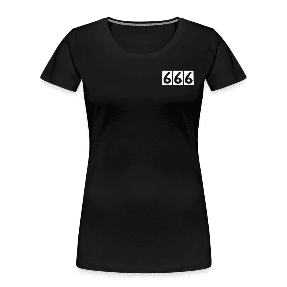 Frauen Premium Bio-T-Shirt Devil's Team in Schwarz mit auffälligem Design